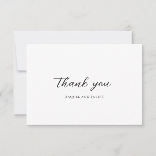 Elegant Photo Classic Wedding Bedankkaart (Voorkant)