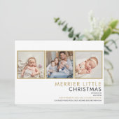 Elegant Photo Collage Kerstmis - Aankondiging (Staand voorkant)