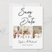 Elegant Photo Collage Save the Date Card (Devant)