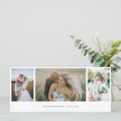 Elegant Photo Collage Wedding Hartelijk dank (Staand voorkant)