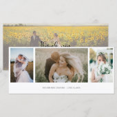 Elegant Photo Collage Wedding Hartelijk dank (Voorkant / Achterkant)