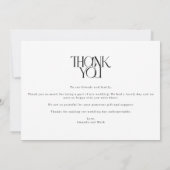 Elegant Photo Collage Wedding Hartelijk dank Bedankkaart (Achterkant)