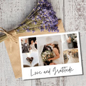 Elegant Photo Collage Wedding Hartelijk dank Bedankkaart