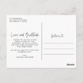 Elegant Photo Collage Wedding Hartelijk dank Briefkaart (Achterkant)