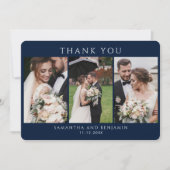 Elegant Photo Collage Wedding Hartelijk dank Notitiekaartje (Voorkant)