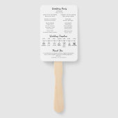 Elegant Photo Collage Wedding Program Fan Template Handwaaier (Achterkant)