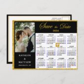 Élégant Photo de Faire-Part de Mariage à l'Écritur (Devant / Derrière)