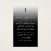 Elegant Photo Forever Hearts Cross Prayer Card (Dos)