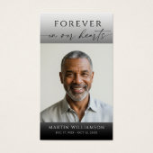 Elegant Photo Forever Hearts Cross Prayer Card (Devant)