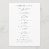 Elegant Photo Funeral Memorial Order Of Service Programma (Achterkant)