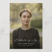 Elegant Photo Funeral Memorial Order Of Service Programma (Voorkant)