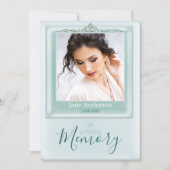 Elegant Photo Funeral Memorial Service Kaart (Voorkant)