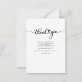 Elegant Photo Gold Hand-Lettered Weddenschap Harte Notitiekaartje (Achterkant)