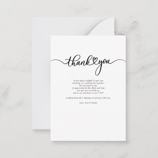 Elegant Photo Gold Hand-Lettered Weddenschap Harte Notitiekaartje (Achterkant)