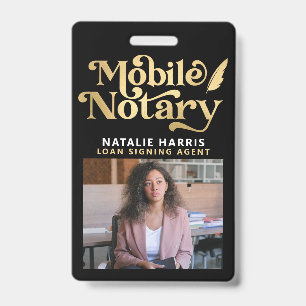 Elegant Photo Gold Mobile Notional Loan Agent Badge