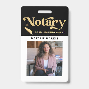Elegant Photo Gold Notional Loan Agent Badge