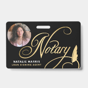 Elegant Photo Gold Notional Loan Agent Badge