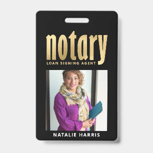 Elegant Photo Gold Notional Loan Agent Badge