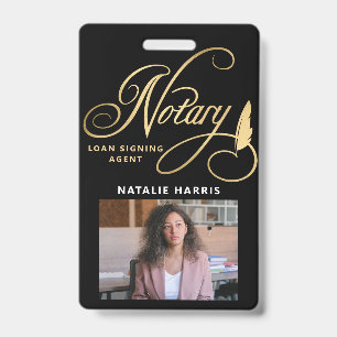 Elegant Photo Gold Notional Loan Agent Badge