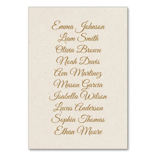 Elegant Photo Gold Script Table Number Kaart (Achterkant)