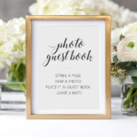 Elegant Photo Guest Book Wedding Sign