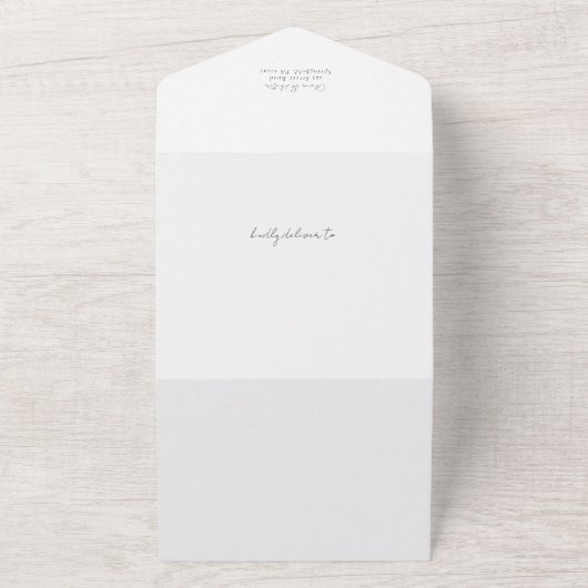 Elegant Photo Handwritding Wedding All In One Uitnodiging (Buitenkant)
