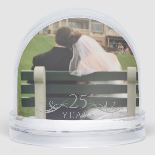 Élégant photo Keepsaké 25e anniversaire de Mariage (Avant)