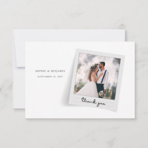 Elegant Photo Lijst Script Wedding Bedankkaart