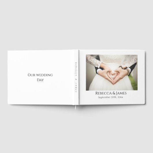 Elégant Photo Personnalisé Mariage Livre d'invité (Complet)