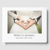 Elégant Photo Personnalisé Mariage Livre d'invité (Recto)