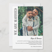 Elegant Photo Private Ceremony Wedding Aankondiging (Voorkant)