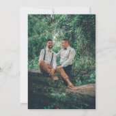 Elegant Photo Private Ceremony Wedding Aankondiging (Achterkant)