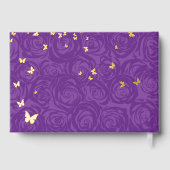 Elegant Photo Purple Quinceanera Real Gold (Verso)