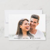 Elegant Photo QR Code Weddenschap RSVP Kaartje (Achterkant)