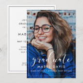 Elegant Photo remise de diplômes invitation (Devant / Derrière)