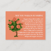 Elegant Photo, Roos Struik, Prayer Kaart Visitekaartje (Achterkant)