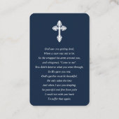 Elegant Photo Sympathie Funeral Prayer Cards Visitekaartje (Achterkant)