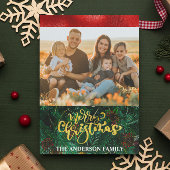 Elegant Photo Trendy Handgeschreven script kerst Feestdagenkaart