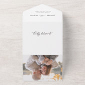 Elegant Photo Wedding All In One Uitnodiging (Buitenkant)