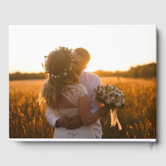 Elegant Photo Wedding Guest Book Gastenboek (Achterkant)