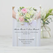 Elegant Photo Wedding Invitation Card (Debout devant)