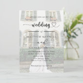 Elegant Photo Wedding Invitation Customizable (Debout devant)