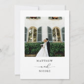 Elegant Photo Wedding Invitation Customizable Kaart (Achterkant)