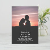 Elegant Photo Wedding Invitation Kaart (Staand voorkant)