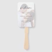 Elegant Photo Wedding Program Hand Fan Handwaaier (Voorkant)