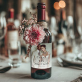 Elegant photo wedding wijn etiket