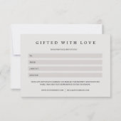Elegant Photography Gift Certificate (Achterkant)