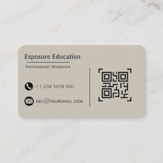 Elegant Photography Workshop Brown Business Card Visitekaartje