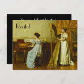 Elegant  Piano Harp Overweging Uitnodigingen (Voorkant / Achterkant)