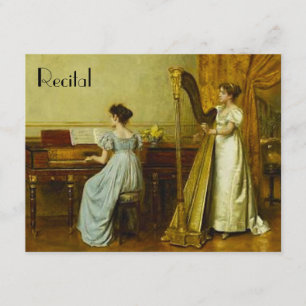 Elegant  Piano Harp Overweging Uitnodigingen